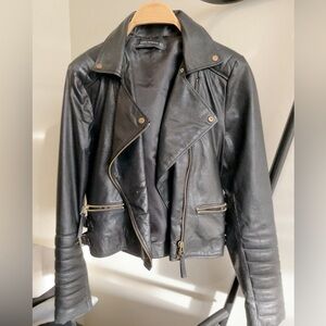 Zara Woman Faux Leather Moto Jacket
